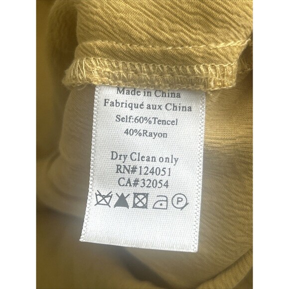Anthropologie The Odells Dress Womens XS 3/4 Sleeve Mustard Yellow *Flaw* - Picture 6 of 7